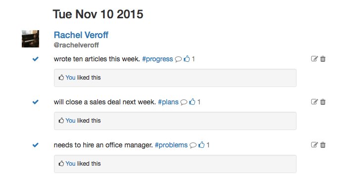 Progress, Plans, Problems: Sync Your Team with Updates bit.ly/2uC5i8N