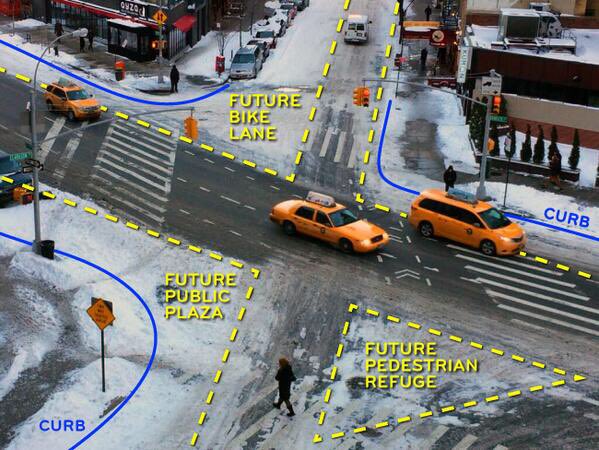 AUTONOMY's tweet photo. Profitez de la neige pour observer les #sneckdown qui dévoilent l’espace qu’occupent réellement les voitures sur la route, et révèlent ainsi les parties de la chaussée qui pourraient être rendues aux piétons et aux autres modes de déplacement https://t.co/qa50z6jxOH