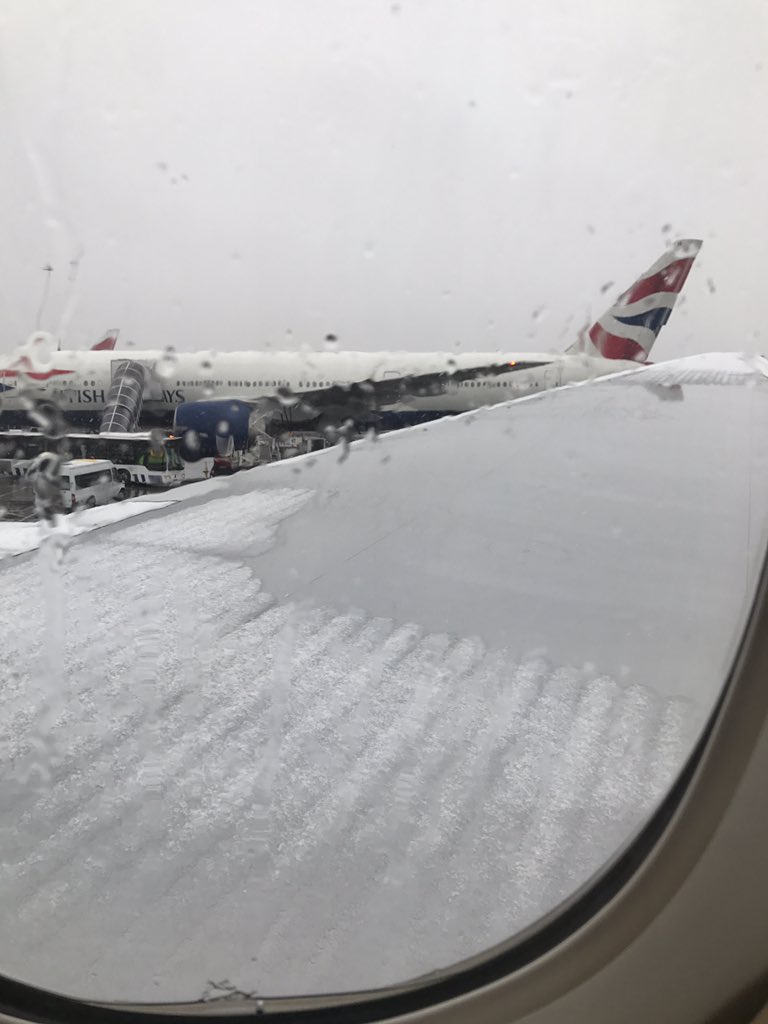 A bit of snow at <a href="/HeathrowAirport/">Heathrow Airport</a> leads to chaos  and long delays. Maybe we should do #crowdfunding for a de-icing machine?