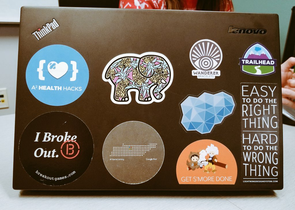 _NeelimaR's tweet photo. Spotted in #AnnArbor. The community is always growing! @A2HealthHacks #A2HealthHackers #stickersarefun https://t.co/tL05zKHfWd