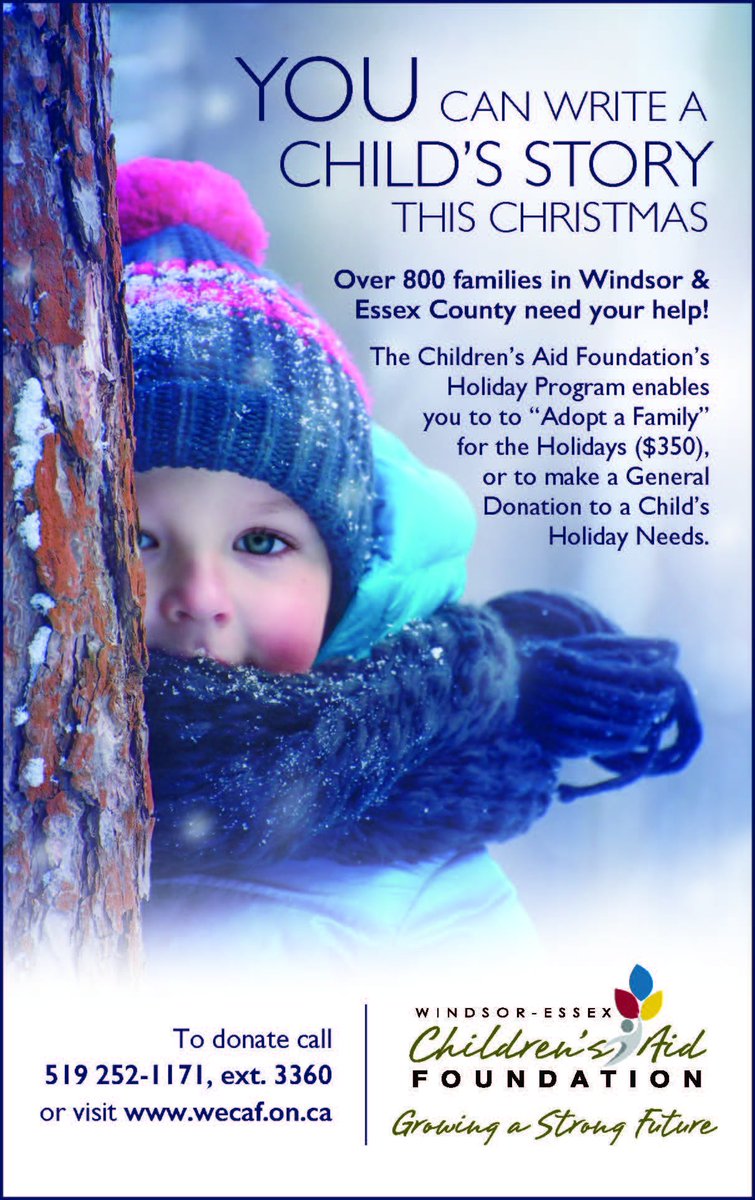 WindsorEssexCAS's tweet photo. #HolidayProgram2017 #DonateNow #StayWarm https://t.co/LlMNx4pSkF