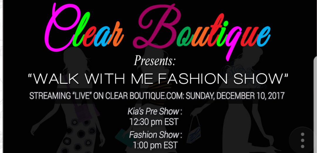 clearboutique's tweet photo. ITS GOING DOWN TODAY @ 12:30PM WATCH !! WALK WITH FASHION SHOW 

ONLINE AT https://t.co/mf62D0bsGe 

#clearboutique#walkwithmefashionshow# https://t.co/PtLug3KOCe