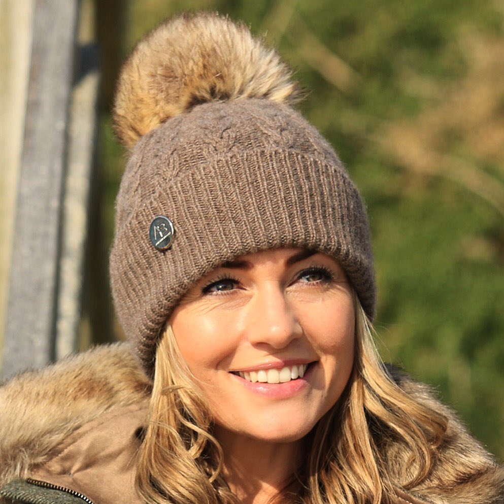 Our new cashmere and faux fur Pom Pom bobble hats now on line made in the UK available in 4 colours we love xx