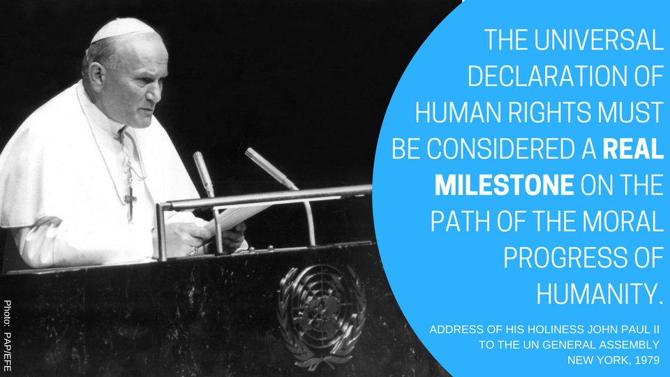 Poland's tweet image. Saint John Paul II on #HumanRights 

#HumanRightsDay