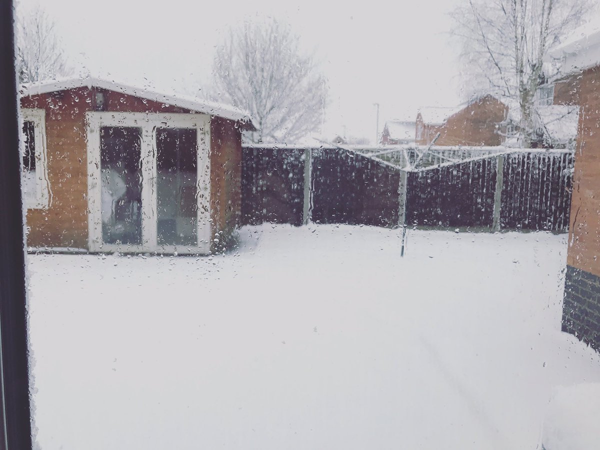 Lovely snowfall over night and it's still snowing ❄️❄️❄️