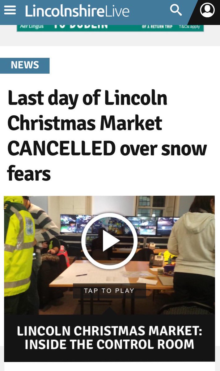 theJeremyVine's tweet photo. Luckily Lincoln Christmas Market has a ”control room” or it might have stayed open https://t.co/P6SYXpqVuZ