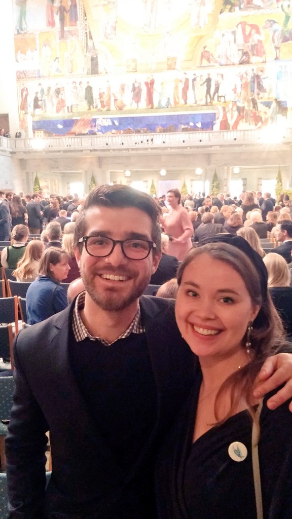 stewartyler's tweet image. At the #NobelPeacePrize Ceremony in Oslo recognising the extraordinary efforts of @nuclearban (ICAN) to eliminate nuclear weapons #EndofNukes #nuclearban