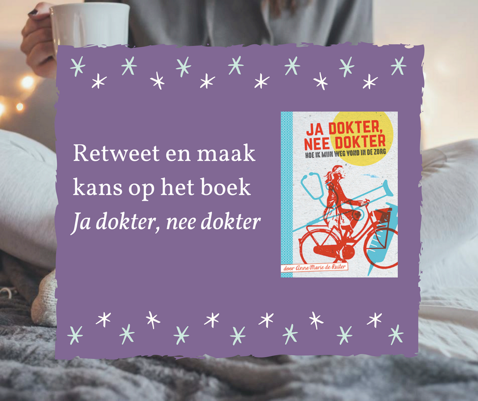 December is de maand van cadeaus! Retweet dit bericht en maak kans op het boek 'Ja dokter, nee dokter', waarin Anne-Marie de Ruiter, 'patiënt-van-beroep', haar ervaringen deelt. Een boek voor zorgtobbers en voor zorgprofessionals! Meer informatie:  uitgeverijzezz.nl/jadokterneedok…