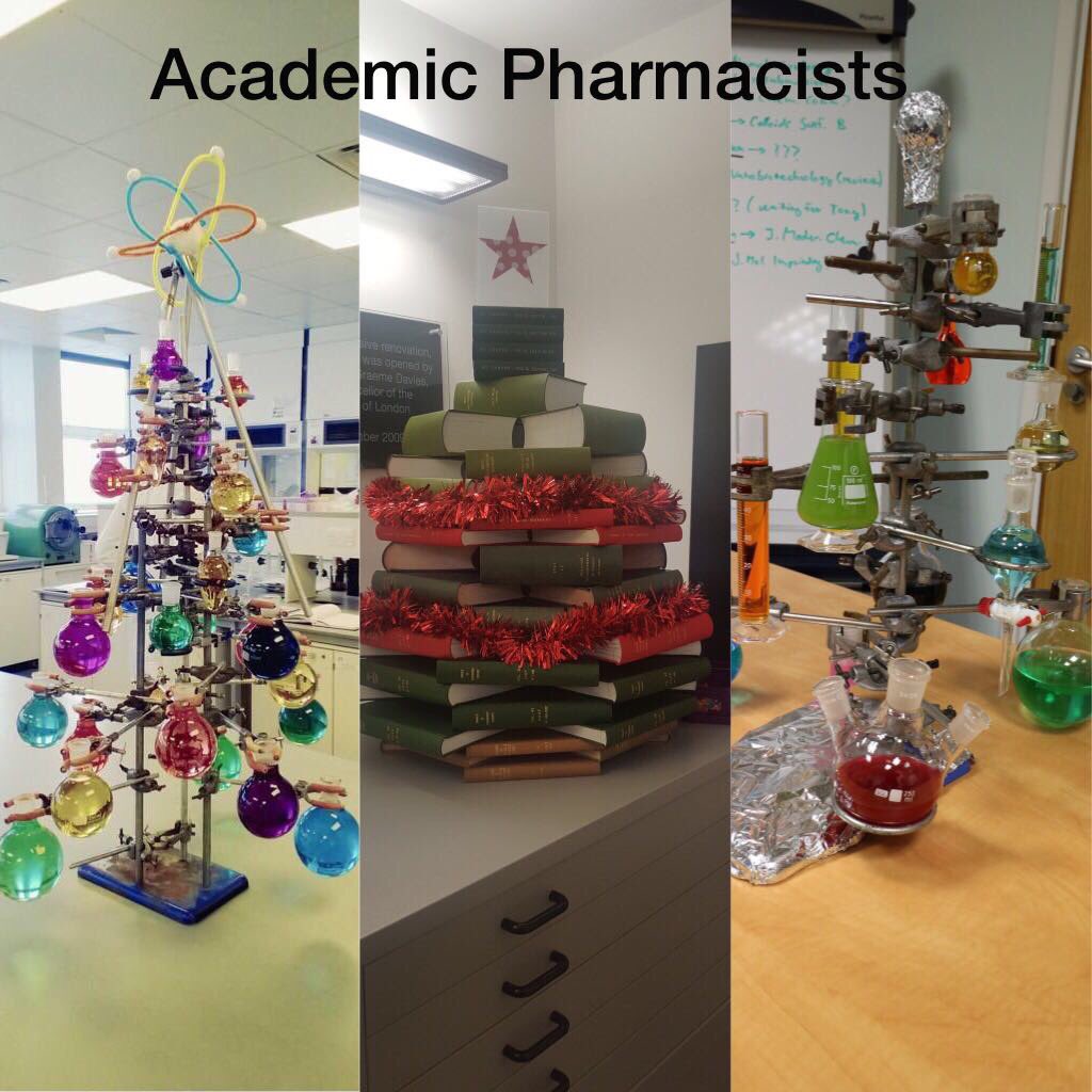 DullPharmacist's tweet photo. This is how pharmacists do Christmas Trees from all sectors of pharmacy 🎄 https://t.co/Qc9zZAHBhf