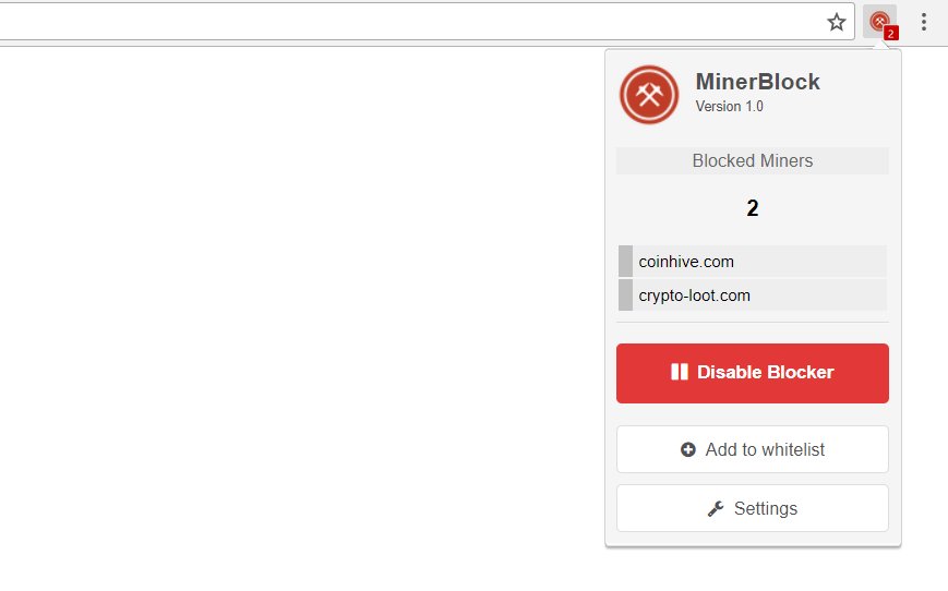 GitHub - xd4rker/MinerBlock: An efficient browser extension to block  browser-based cryptocurrency miners all over the web.