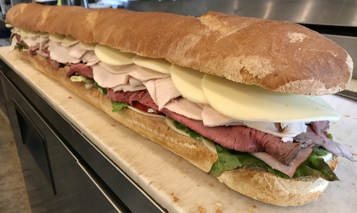 Michaels_Deli's tweet photo. There’s still time to order one of these behemoths for tomorrow’s tilt against the Dolphins!  Call today, pick it up tomorrow. #FinsUp #gameday #patriots #partysub #catering https://t.co/9CqBamo7ov