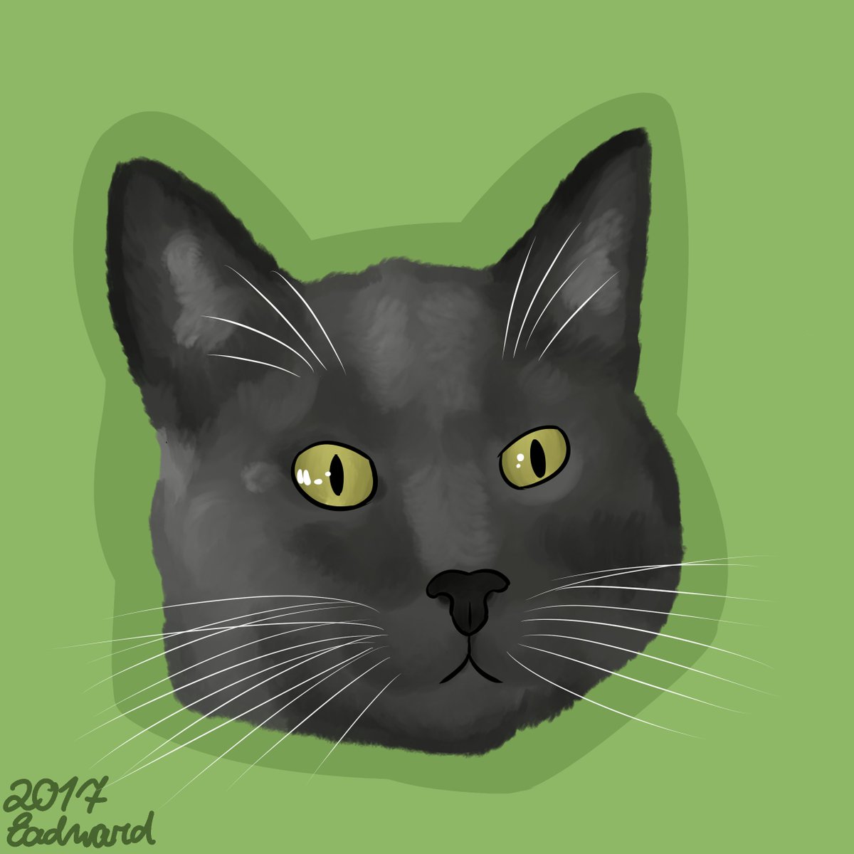 EadWardArt's tweet photo. Portrait of my cat

#art #digital #digitalart #drawing #cat #kitty https://t.co/X5DyJMkc7c