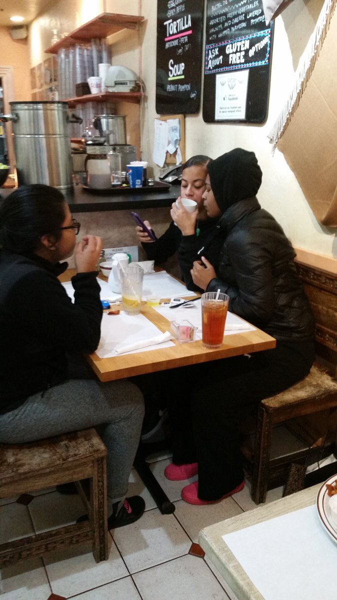 CultivateRYouth's tweet photo. F.I.Y.A. trying food different from the norm. They ate at a Peruvian restaurant called La Feria. We want to consistently expose them to different opportunities and experiences! #FIYAPride #FIYAMovement #FIYAExperience #FIYASisters #FIYAAdventures #CultivatingResilientYouth https://t.co/SbO2owlAgo