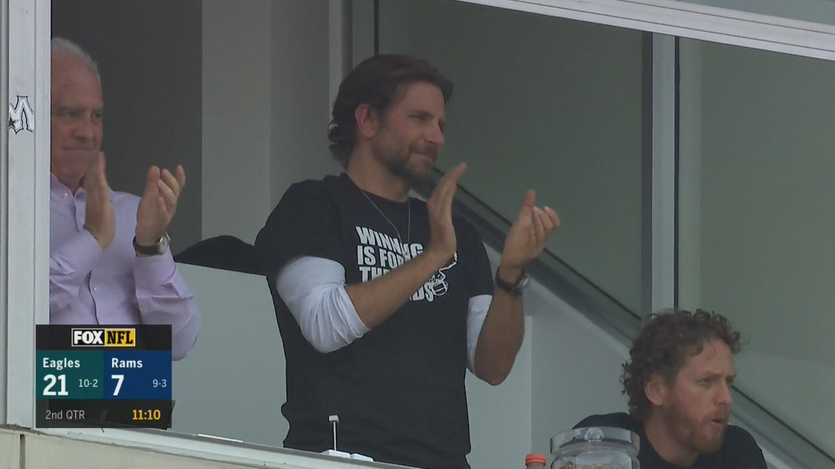 bradley cooper at eagles game