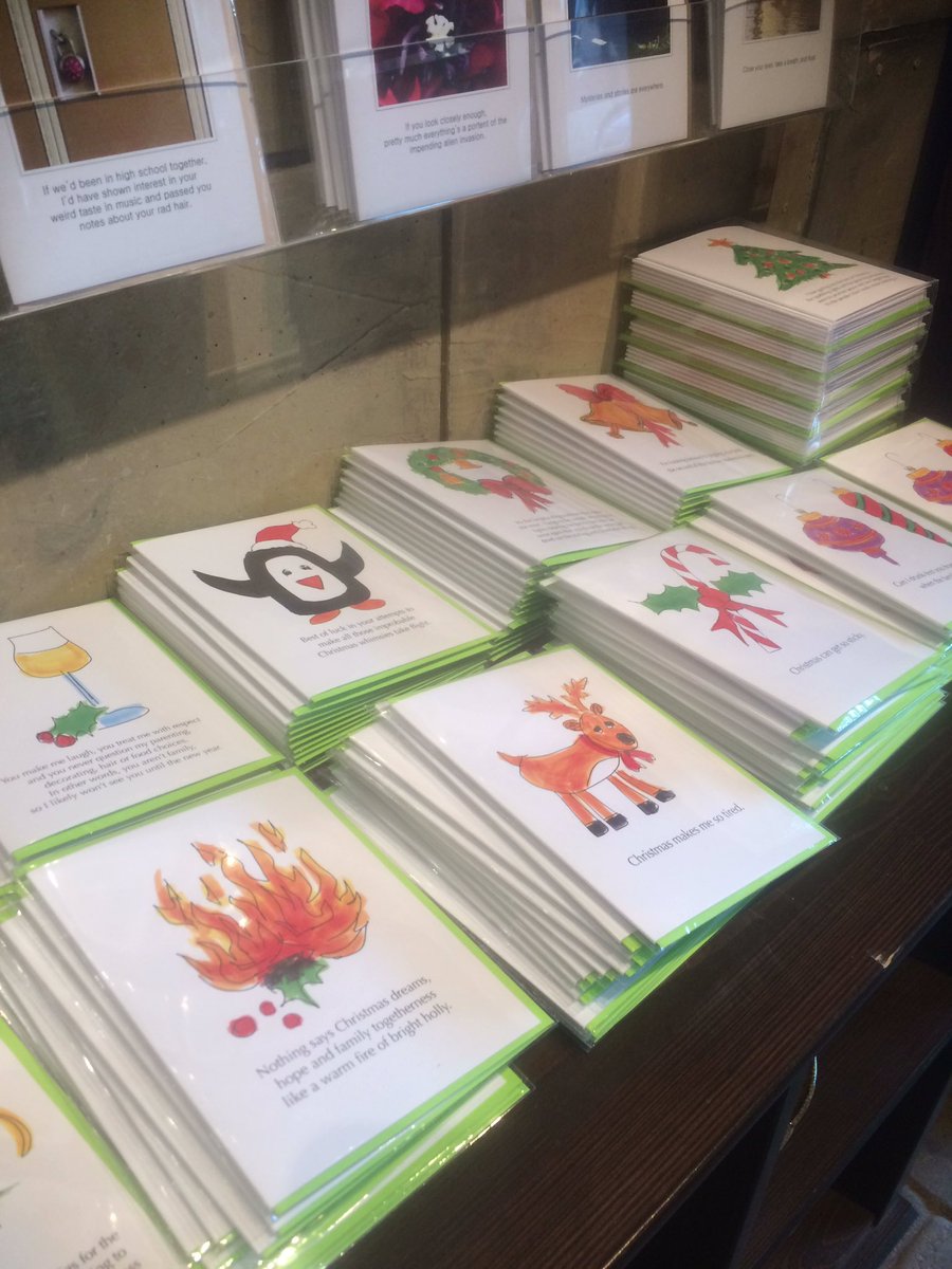 Today from 4-6: <a href="/chipharris/">Paul Harris</a> relaunches his Orange Owl greeting card line, and @LeslieGreentree is right alongside with a brand new line of Christmas cards for grinches #wickedfunny #cardlaunch #greetingsfolks #freeevent