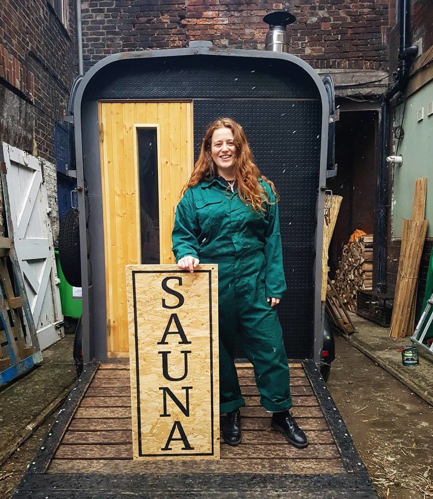 ❄💜❄Happy Arctic Bazaar Eve! ❄💜❄ Greeting us this evening from the porch of @warmthsauna is our amazing sound design artist @charlottebickley! 
Charlotte was commissioned to develop the soundscape for Arctic Bazaar underlining our Icelandic theme.… ift.tt/2iJVpBY