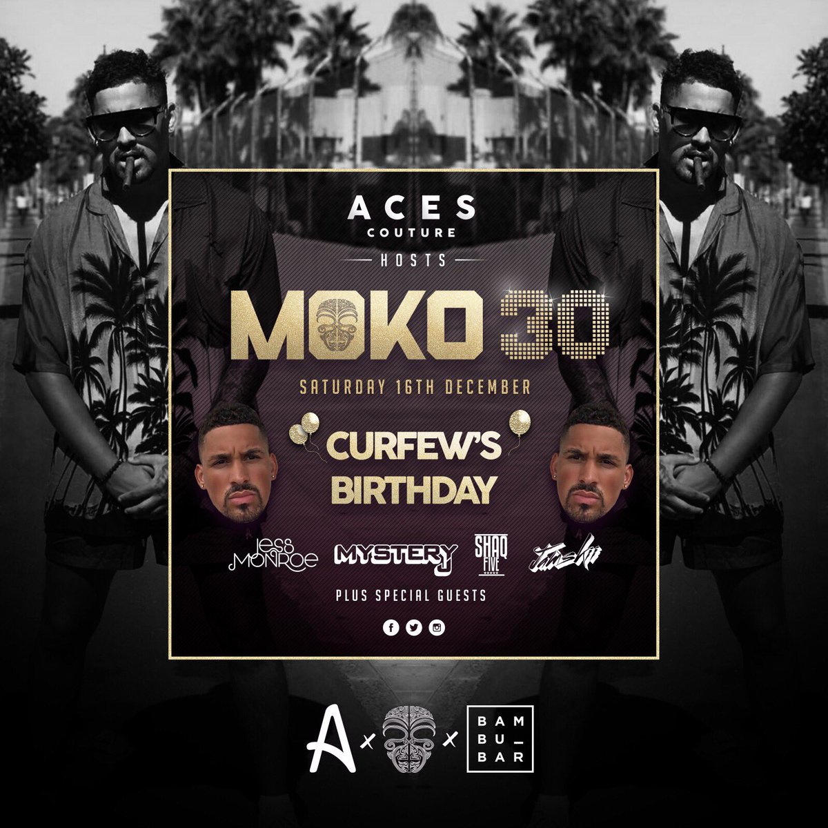CurfewUKMUSIC's tweet photo. THIS Saturday it's my Birthday celebration

If I have ever looked after you in anyway.. I expect you there or my friend you are a cunt... LOL 

It's the big 3-0... I'm scared!

The boys have plans and I'm none the wiser - Perfect.

It's gonna be a heavy &amp; long weekend people! 🍻 https://t.co/shpdahpNkE