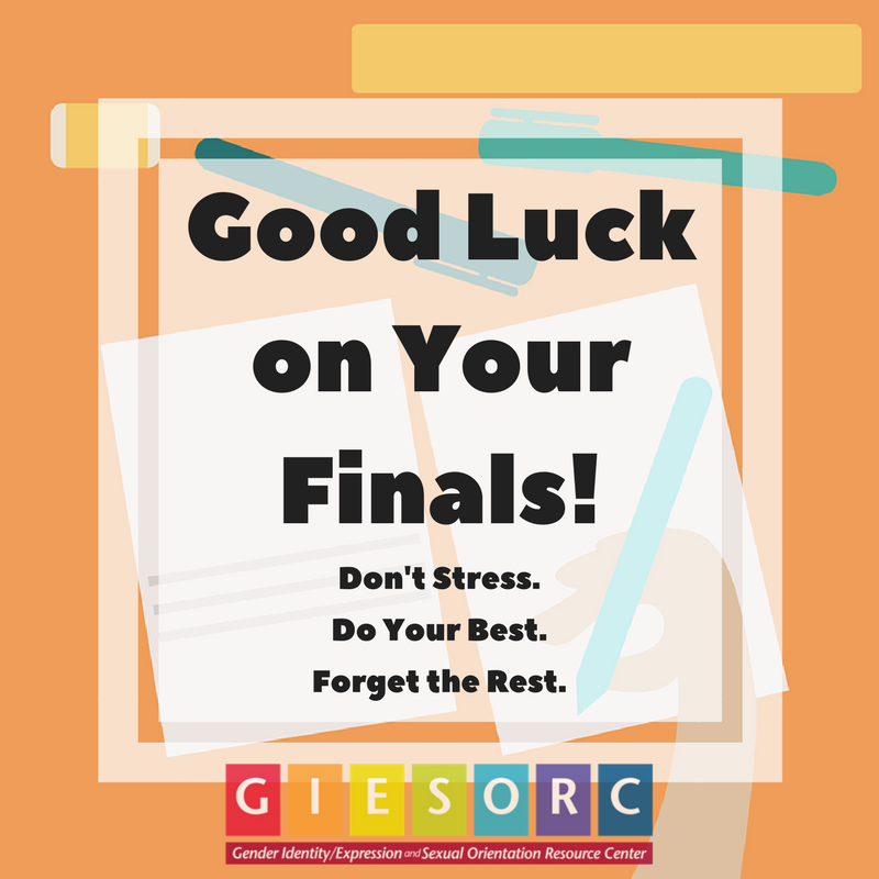 Giesorc Good Luck On Your Finals And Have A Great Break Image Orange Background With A Picture Showing A Person S Hand Holding A Pen And Writing A Paper With Various Giesorc Good Luck On Your Finals And Have A Great Break Image Orange Background With A Picture Showing A Person S Hand Holding A Pen And Writing A Paper With Various