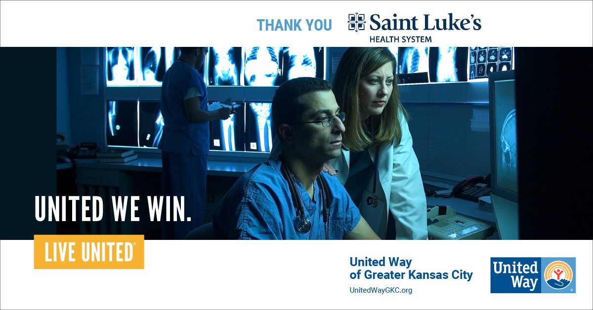UnitedWayGKC's tweet photo. Thank you St Luke’s Health System. You are life savers to the United Way of GKC. @saintlukeskc
#saintlukeskc #UnitedWayGKC #UME1KC https://t.co/a6pxVpbu6s