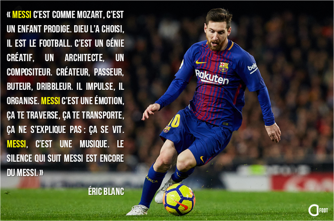 ActuFoot_'s tweet photo. Éric Blanc : "Messi, c'est comme Mozart..." 💬 (@lequipedusoir) https://t.co/Y1zXFFqEE6