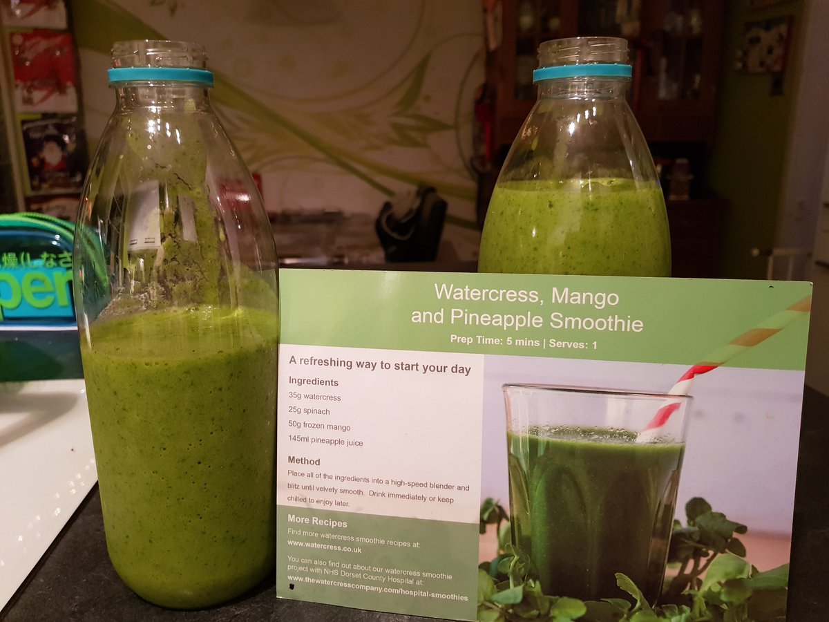 ray_henshaw's tweet photo. @TheWatercressCo ...my weekly ritual, since my visit I have made this part of my diet, its supported my fat loss of 29% to 13% and contributed to my lean muscle weight of 44kg (my weight is now 50kg), so thank you I love making it and drinking it,👍 https://t.co/obe96cVIeP