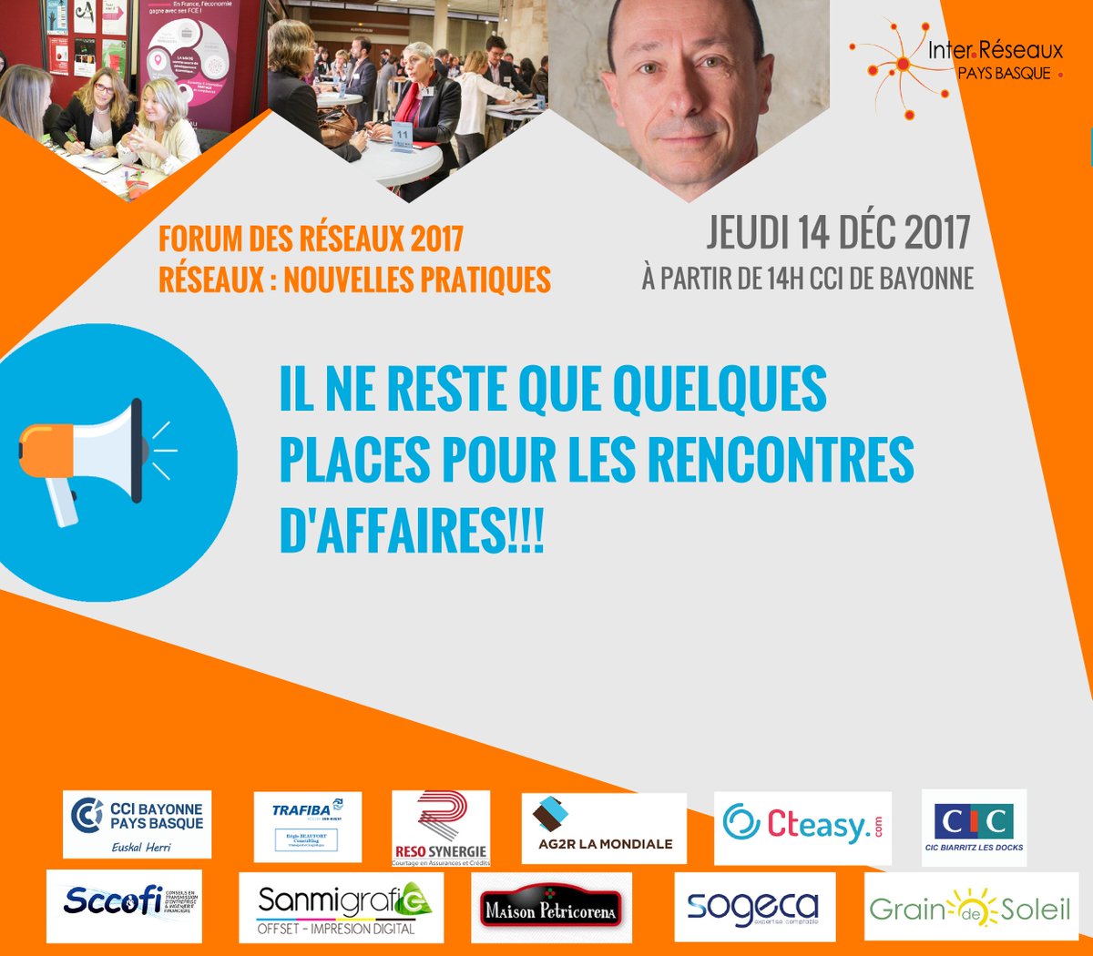 Toute l'équipe de l'IRPB est très heureuse de vous annoncer, qu'il ne reste plus que quelques places  pour le Forum des Réseaux ! 
Merci pour votre participation et pour les retardataires, c'est par ici : ow.ly/bq6K30h8elb