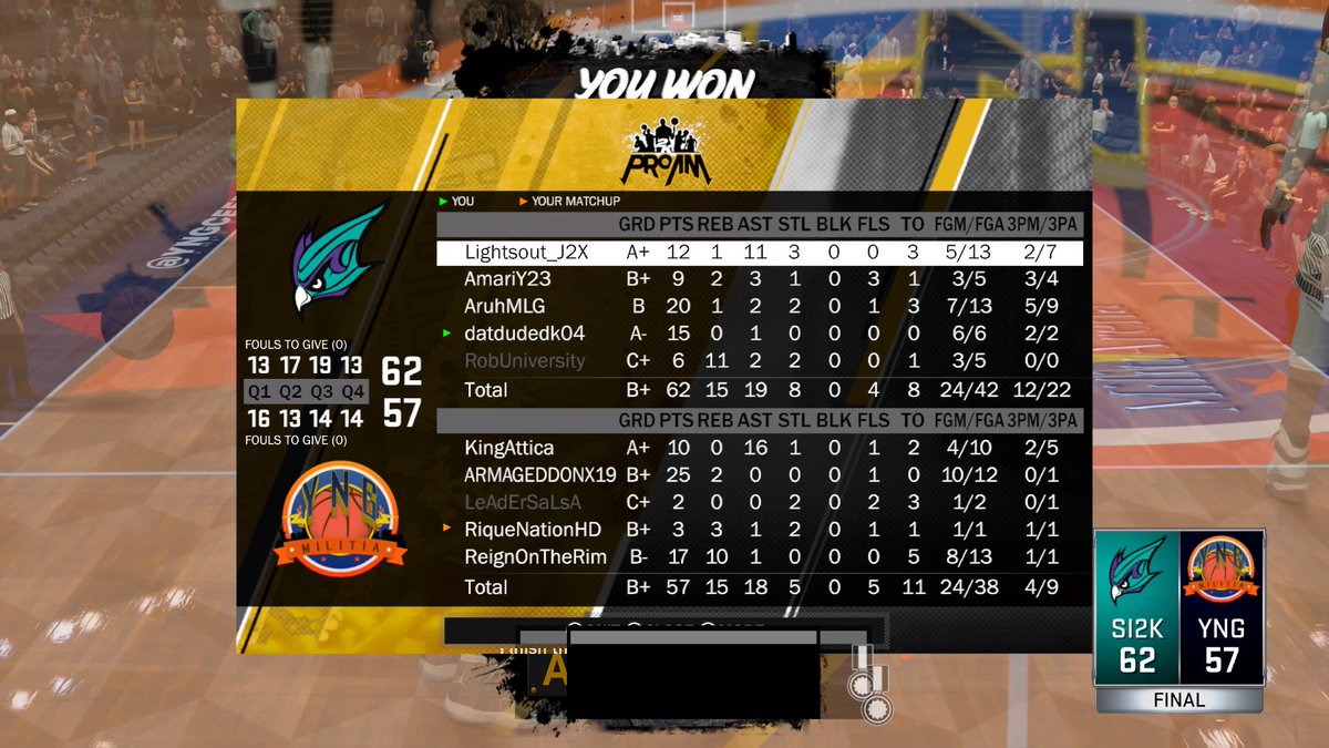 JerryRe1nsdork's tweet photo. Gg @yngmilitia both had players lag out @LegacyBB2k #straightice @WRproamleague @ImAruh https://t.co/MmtTVq6uR4