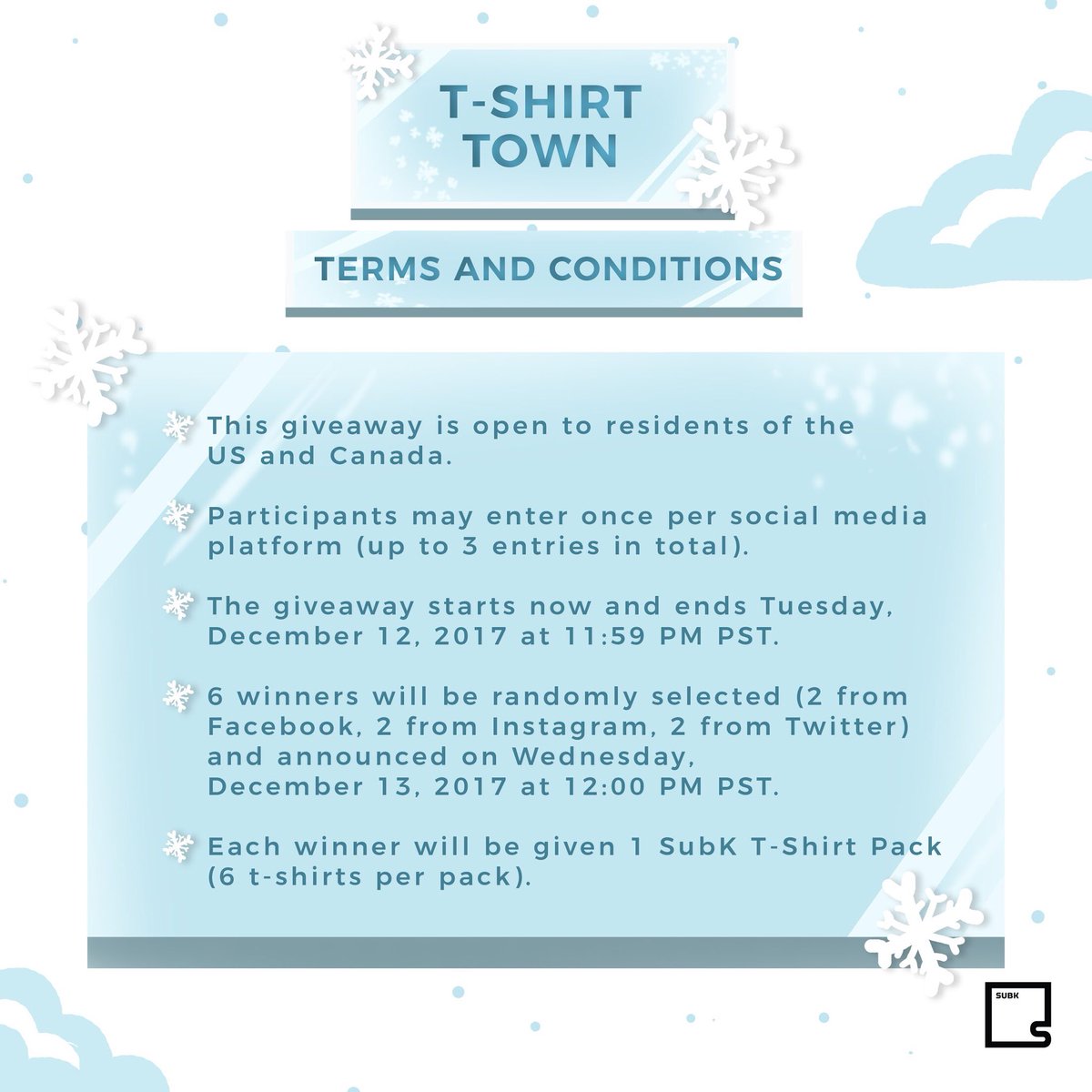 SubKultureEnt's tweet photo. The #SubKSantaExpress 🚂 has made its 3rd stop in T-shirt Town 👕 Enter for a chance to win our SubK T-Shirt Pack, which includes t-shirts from #TURBULENCEinUSA, #SHINeeWORLDinUSA, #WILDKARDinUSA PT. 2, #DAY6inNA2017, #SF9inUSA, and even a SubKSquad t-shirt! 🙌🏼 https://t.co/qzISexAZM7