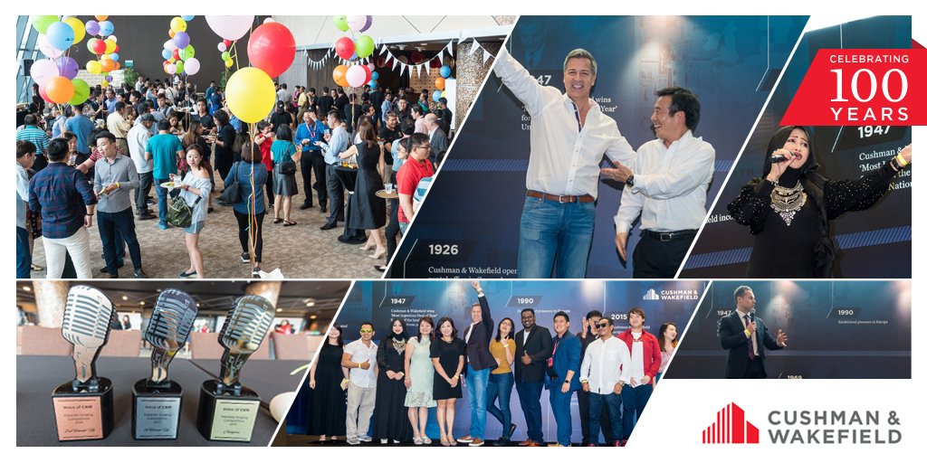 cushwakeAsia's tweet photo. Close to 400 employees from both Cushman &amp; Wakefield and C&amp;W Services Singapore celebrated our centenary carnival-style, with games, food and more, not to mention popcorn, fairy floss, and treats galore! https://t.co/hG0lD1YqoD