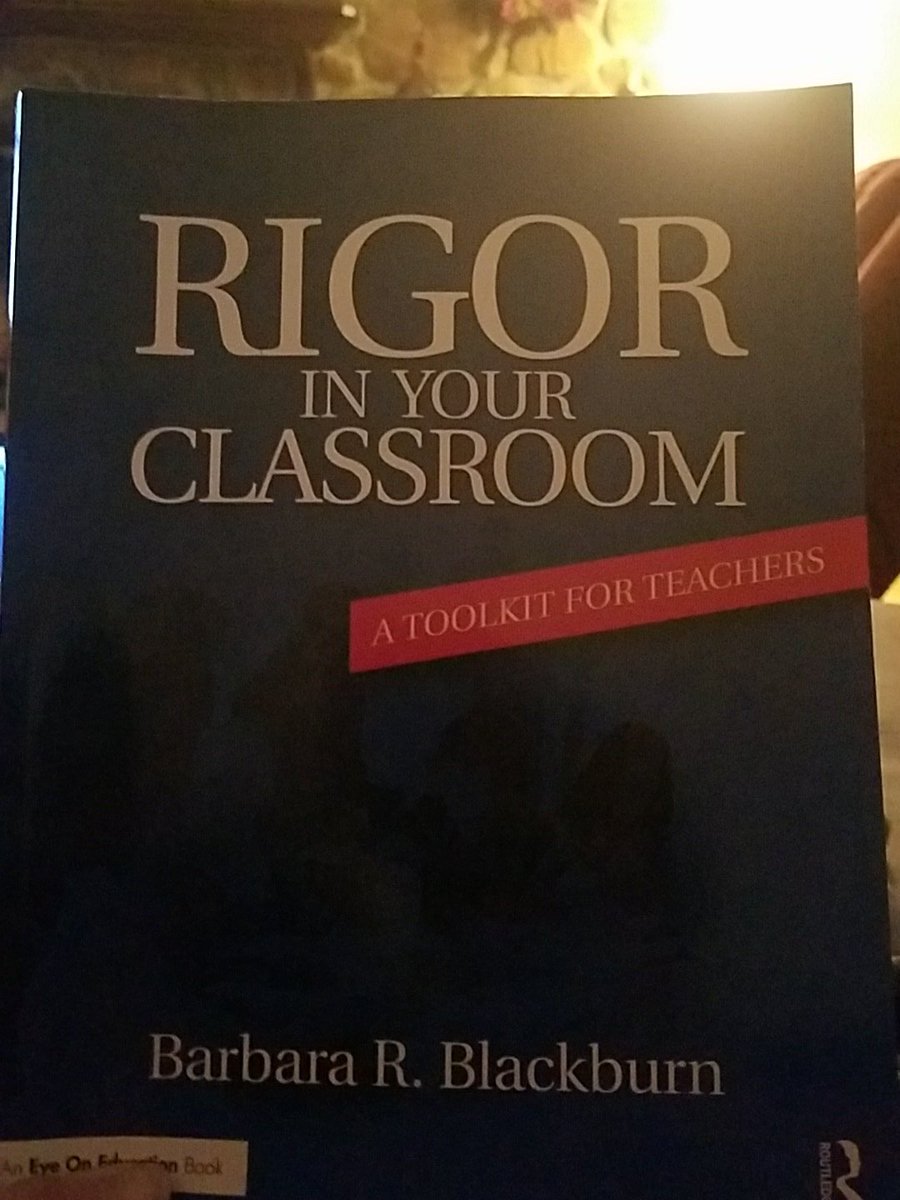 BrandonMcKee01's tweet image. Instructional rigor is a key component of effective instruction. I'm reading a new book that has 229 different tools on how to increase rigor in the classroom. I can't wait to use it in our school. #ANewSenseOfUrgency #effectiveinstruction