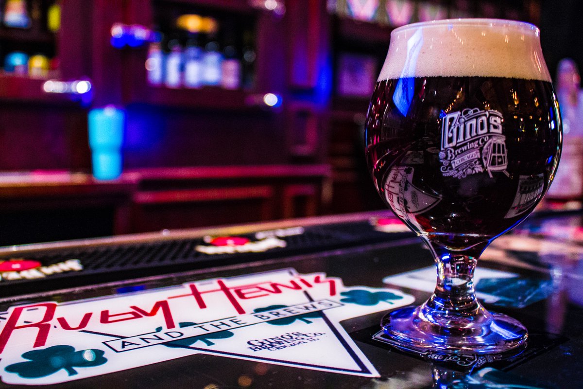 Check out our Irish Red Ale! The Ruby Huewis And The Brews!.If it’s hip to be square,this traditional Irish Red is a cube.Pale,crystal, and a touch of roasted barley, give the ruby color to this beer striking you with the power of Love at first sight. #ginoseast #pizzaanbeer