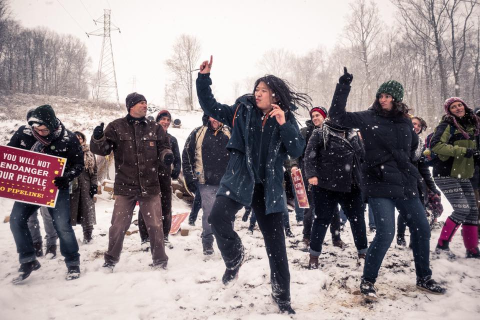 NoLancPipelines's tweet photo. This was us yesterday, dancing in the path of the pipeline. #noASP #Lancasteragainstpipelines Image: David Parry https://t.co/a4JxQbWdDf