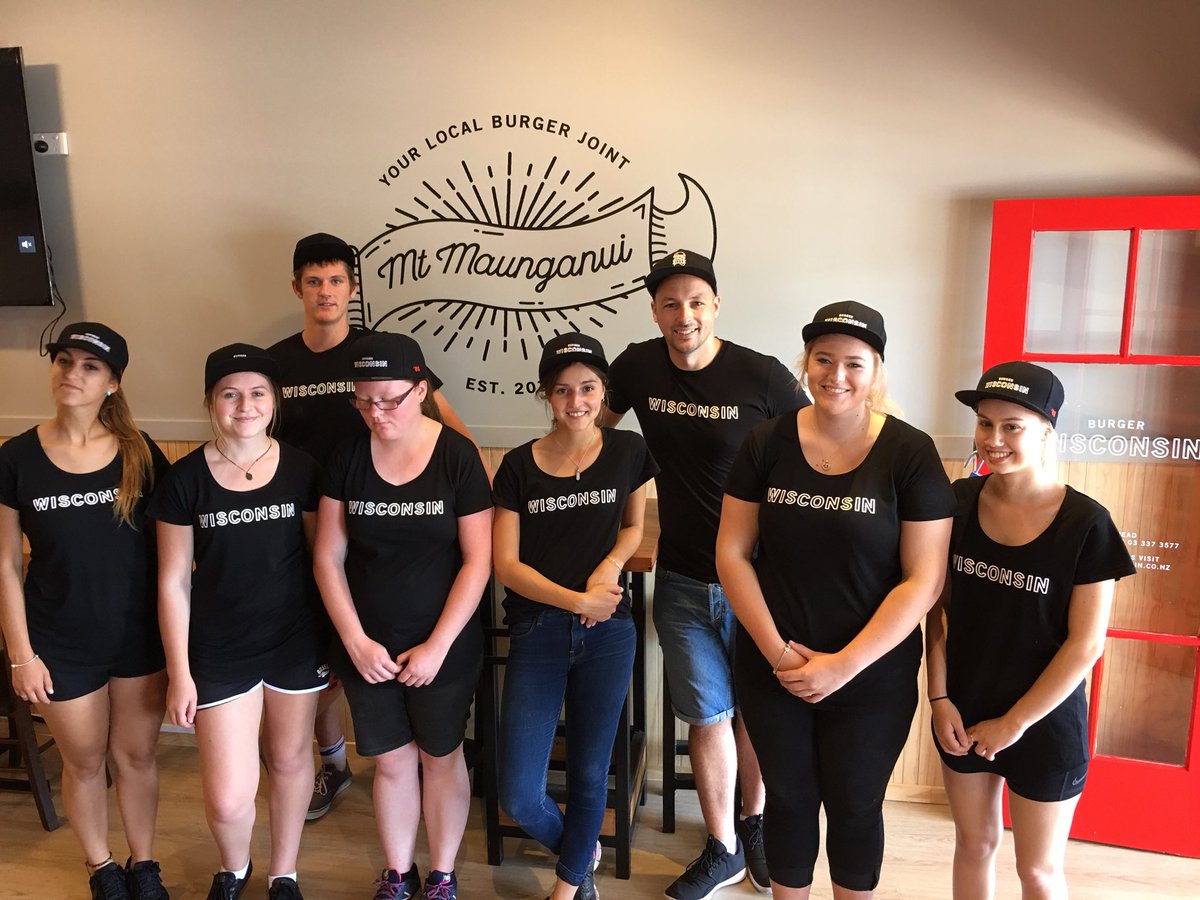 myBWburger's tweet photo. Ben and the team at Burger Wisconsin Mt Maunganui are open and grilling! Find us at 136 Maunganui Road across from Surf statue 🏄‍♀️ https://t.co/ePJp8zWk6C