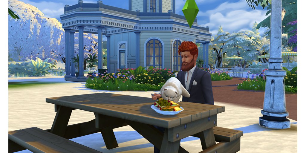Sim_Cookie's tweet image. Yay it looks like the sims are eating again ,I remember one of the followers have meet the issue  #TheSims4 #snowmod