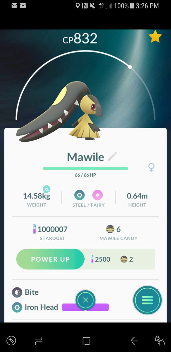 shauns1288's tweet photo. YES!! We Hit 1-MILLION Stardust!!😀👌✨✨🎉🎉🎉💚💚
#Gen3 #Hype #PokemonGo #Limit3dArmy #PokemonGoStardust #MillionStardust #PowerUpTime https://t.co/s78Sx7pLsl