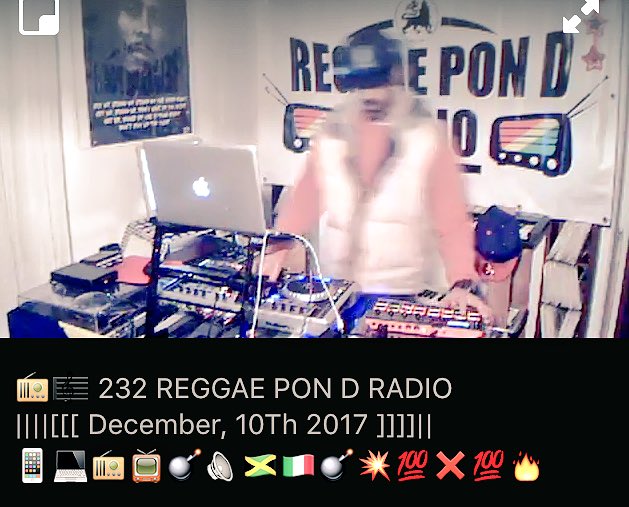 📻🎼  #232 🔥🎼📻 
REGGAE PON D RADIO 
(December, 10th  2017)
🇯🇲🇮🇹💣💥💯❌💯🔥   

facebook.com/reggaepondradi…

📩
reggaepondradio@gmail.com