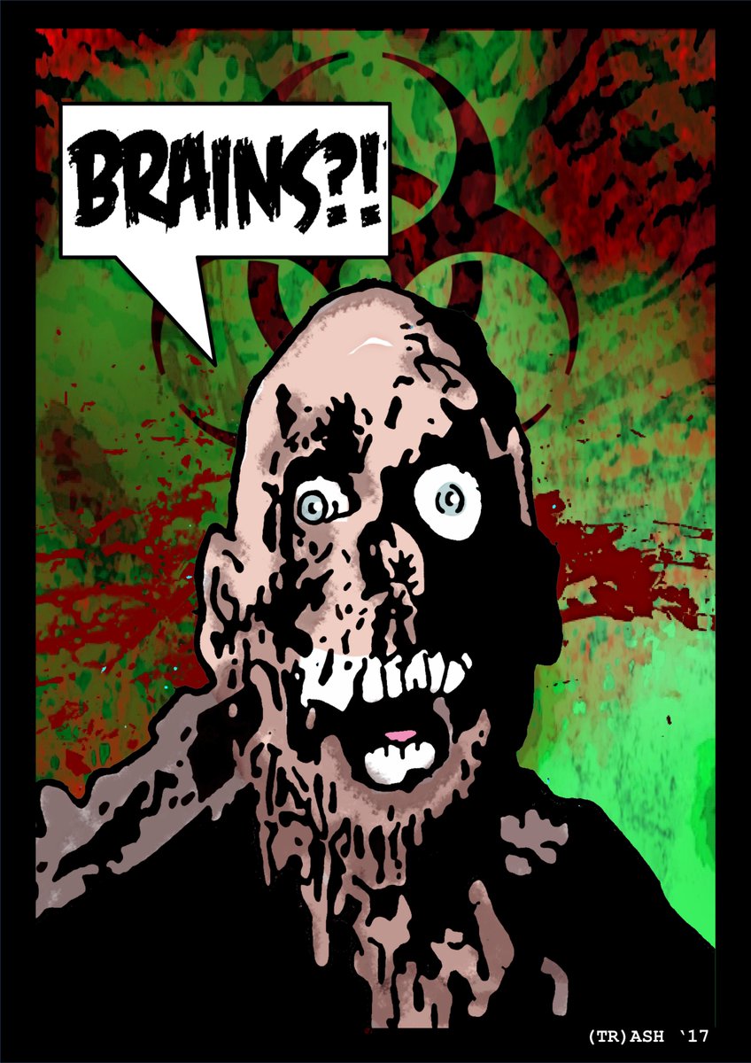 AshtonLamont's tweet photo. Revisiting #BioZombie #ReturnOfTheLivingDead #Undead and #WildZero (amongst others) for a new book commission Enjoy! #zombies #GuitarWolf https://t.co/IEGeqqNX5T