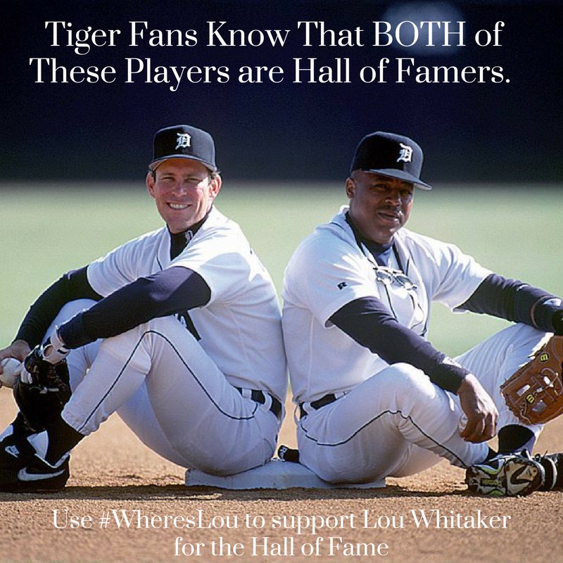 cherrybuzz's tweet image. Detroit, WE KNOW Sweet Lou is a Hall of Famer too. Don't we? Use #WheresLou to support Lou Whitaker for the Hall of Fame and to tell the HOF and voting body what a mistake they've made.