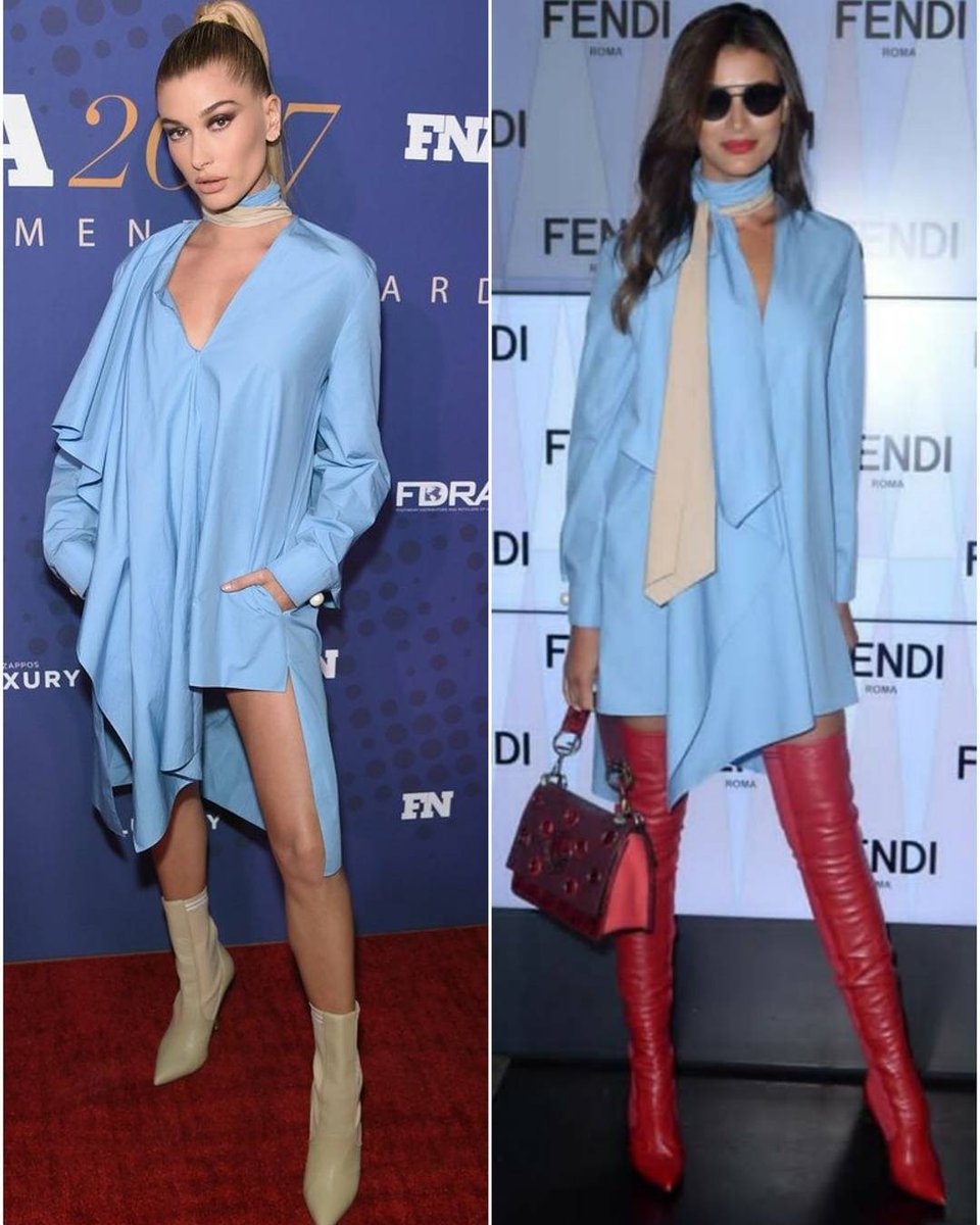 _modepost's tweet photo. WHO WORE IT BETTER | HaileyBaldwin vs. #RymSaidi  in #Fendi | Comment below with your pick ✨ #MP2017 https://t.co/WDfeDBivmT