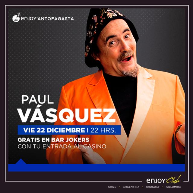 Paul Vasquez nos trae a bar Jokers su nuevo show de exito asegurado. "El Flaco, yo y mi otro yo" la rendicion, el viernes 22 de diciembre a las 22:00 horas