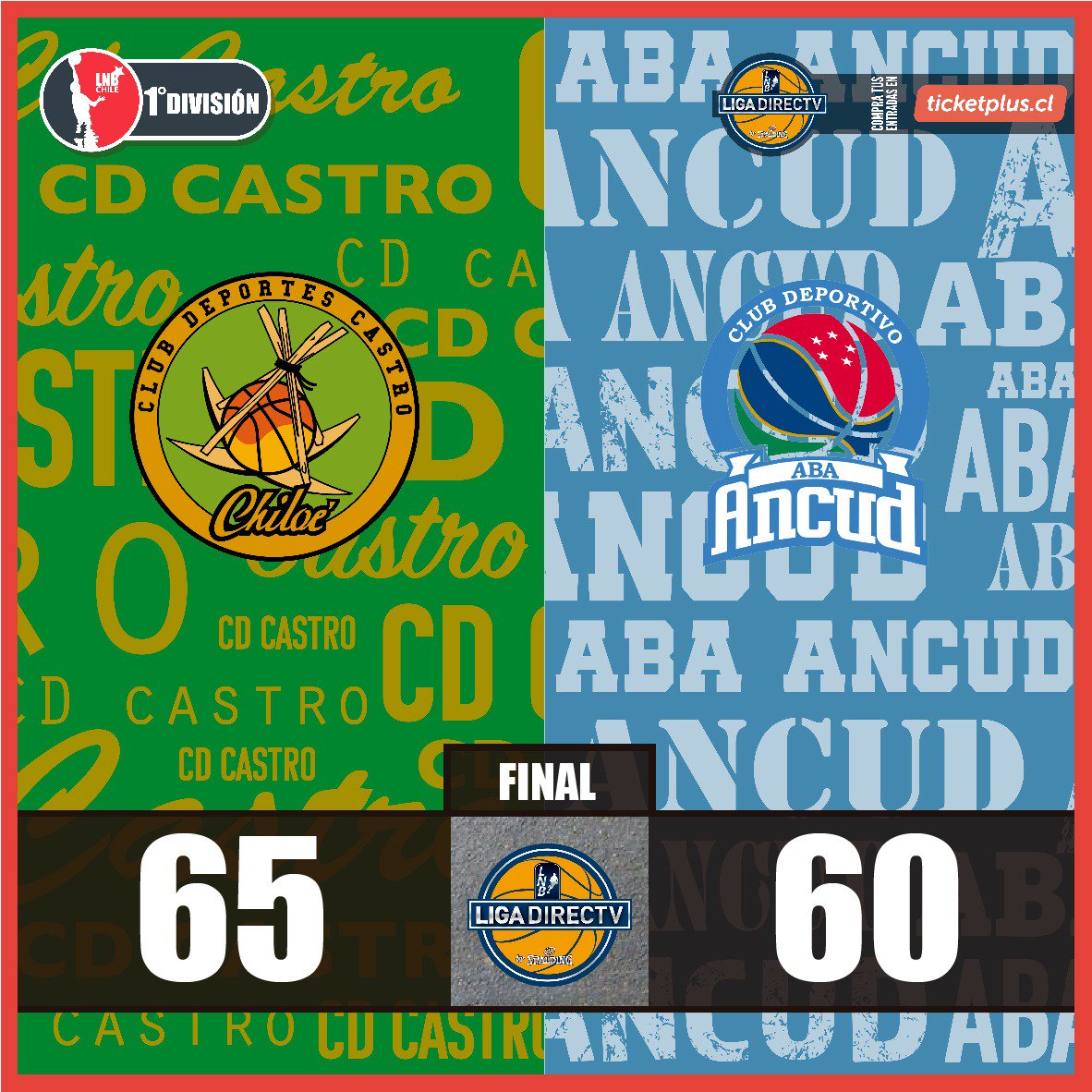 liga_nacional's tweet photo. 🏀 Final en Castro !!
📊 https://t.co/7zzBBU9qLM
#CASvsABA
@deportescastro vs @CdAncud
🏟 Gimnasio Polideportivo
🗓Fecha 22
📍Castro
#LigaDIRECTV https://t.co/GdHOuQlb59