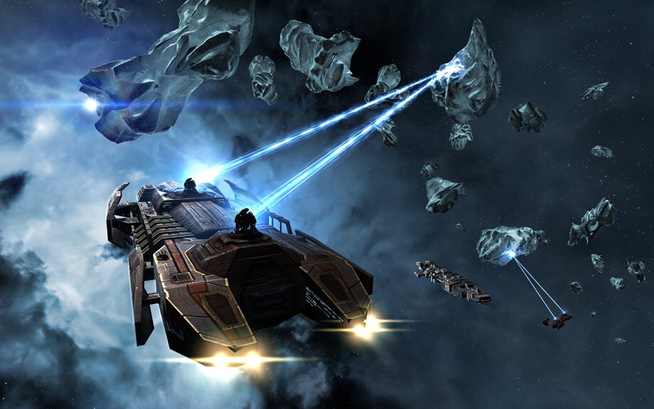 Little known #eveonline Easter Egg: you get 2% yield from mining below the asteroid than you do above it. #tweetfIeet