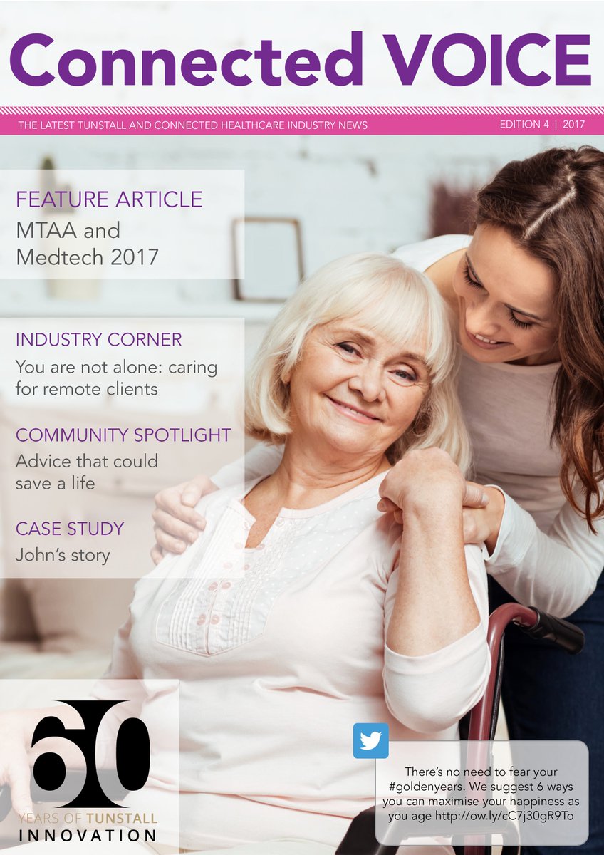TunstallAPAC's tweet photo. Our final #ConnectedVoice magazine for the year has just been released, with all the latest in #connectedhealthcare https://t.co/SaxKB42a8x https://t.co/IUa8wsEuG0