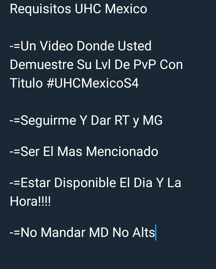FlameUHCsV1's tweet image. -=Requisitos del UHC Mexico-=

Fecha 23 De Diciembre.

Hora 4:45PM (CDMX)

Los Mejores Y Los Peores Estaran Tambien Queremos Gente Madura!!!