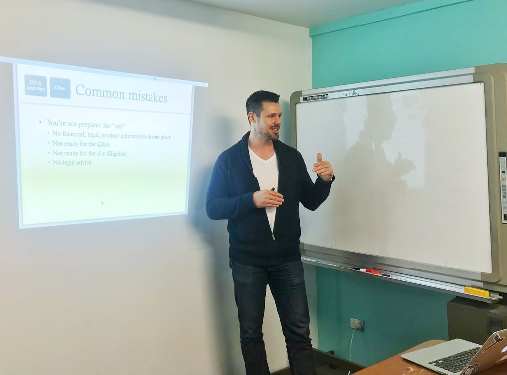 “Pitching is a process. It starts with the first email, the first impression, the first introduction. It never finishes until you close the deal,” – our founder Toby presenting on the art &amp; science of pitching at @oneroofco 💡📈
