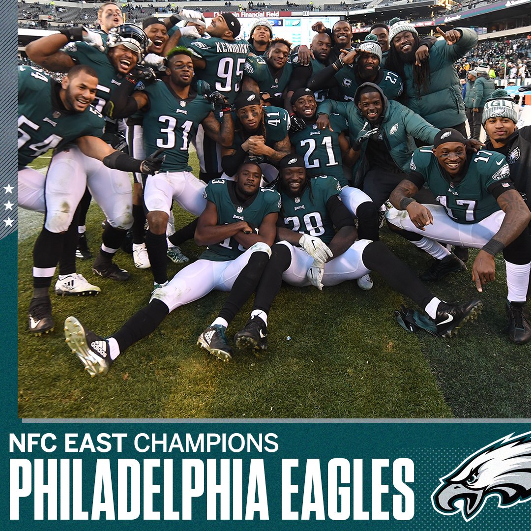 espn's tweet photo. The Eagles are the first team to clinch a playoff berth this season. https://t.co/KJQvIiKN5i