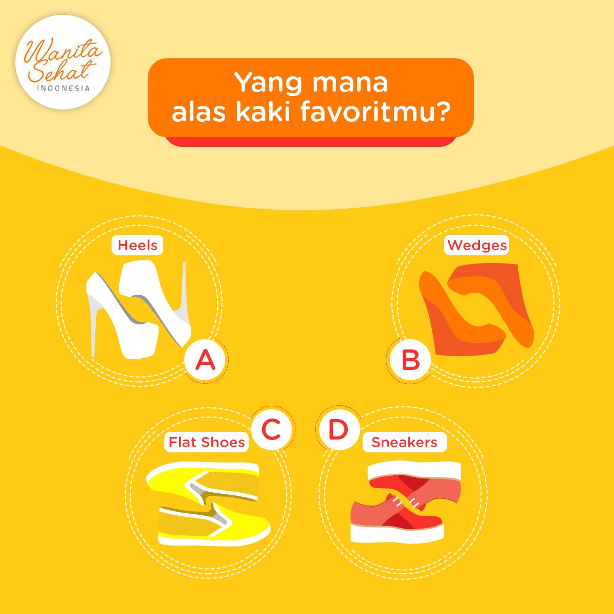 Hindari pemakaian heels lebih dari 4 jam ya, Ladies. Karna penggunaan heels yang terlalu lama bisa sebabkan osteoarthritis atau pengapuran pada persendian tulang. #Letscheckup pemakaian heels kamu untuk jaga si tulang ya, Ladies. Coba cek pada gambar, alas kaki favoritmu yg mana?