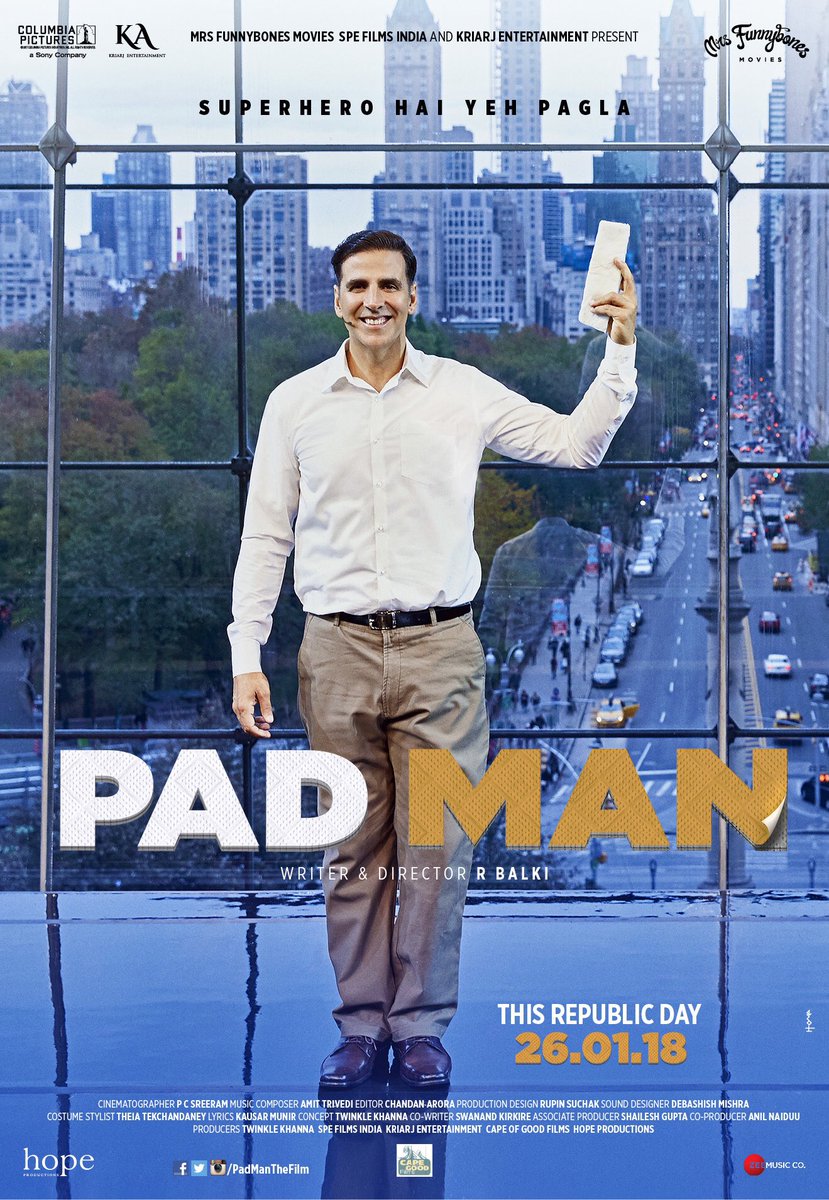 UPAkshayFansCl1's tweet image. #PadManTalks : This pad giving woman two months extra life. Find out how... #PadMan, this Republic Day, 26.01.18