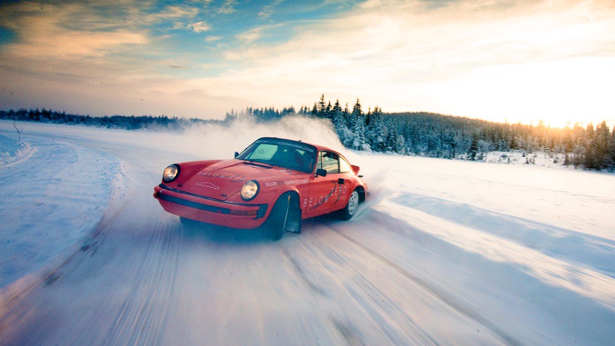 Порше 911 зимой
