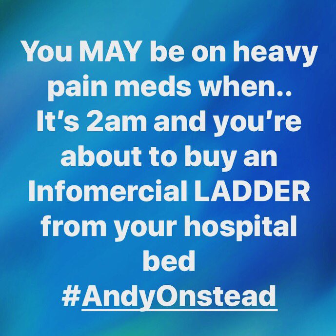 ThriveWithAndy's tweet image. #Recovery Struggles #Infomercial #LateNight #LateNightThoughts #HeavyMeds #AndyOnstead #BuyMe #retailtherapy #shoptillyoudrop